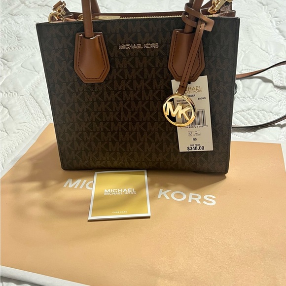 NWT Michael Kors Logo Mercer Accordion Crossbody Small - Picture 4 of 4